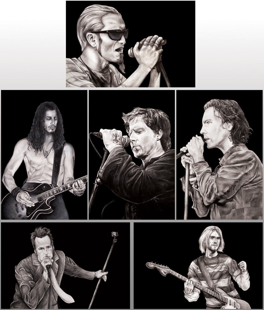 Grunge music postcard set Postcard set on SALE for 3.50 f… Flickr