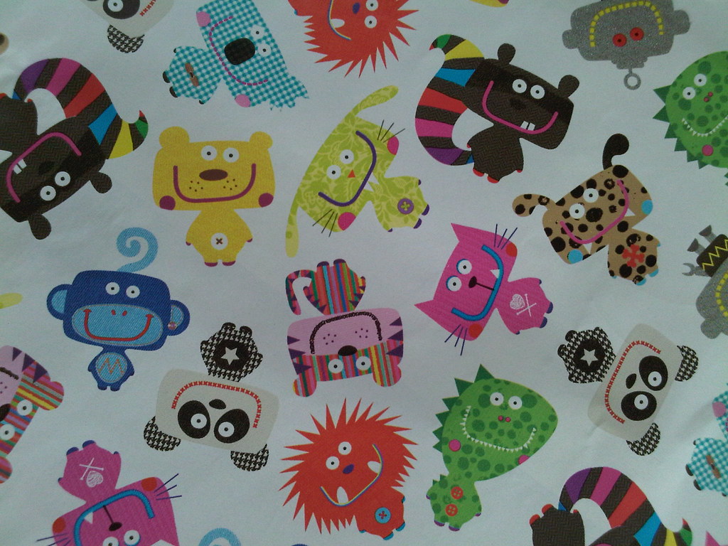 Monster wrapping paper! I just love this paper,I'm keeping… Flickr