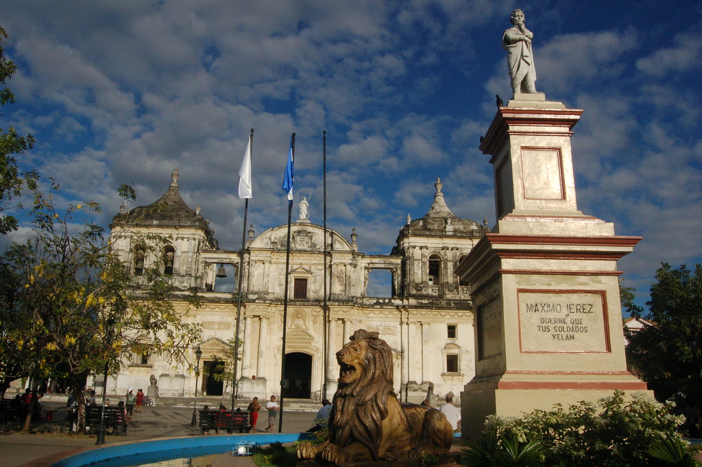 Leon Lion statues remind you throughout Leon of the city's… Flickr