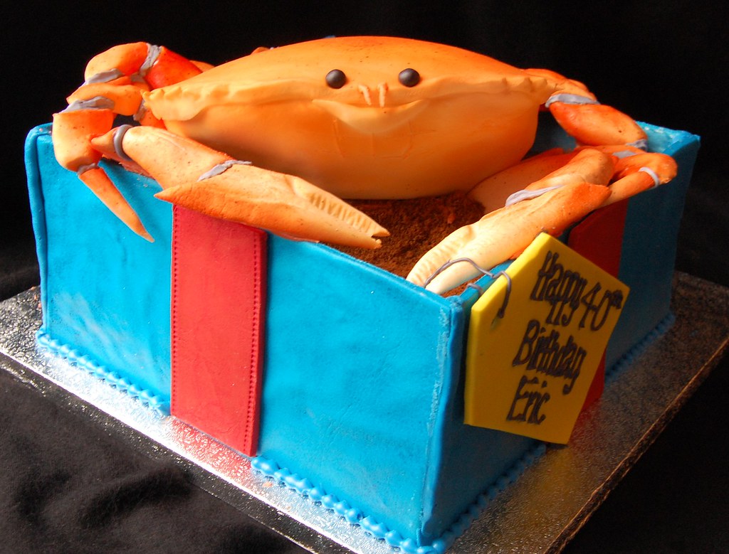 Crab cake Happy Birthday Eric! 8 x 8 inch square box and… Flickr