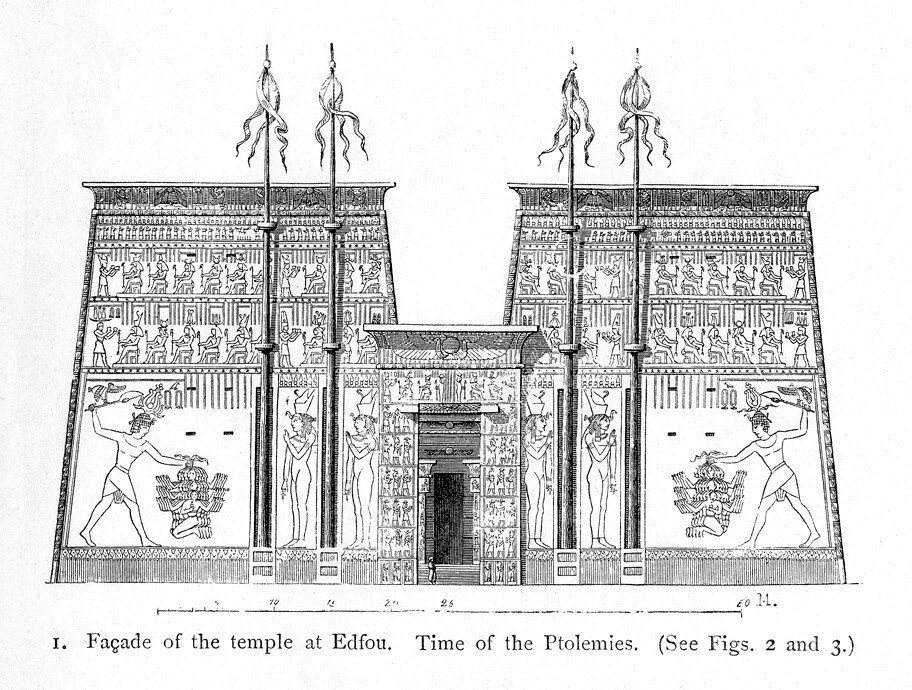 Temple of Horus rendering of facade Title Temple of Horu… Flickr