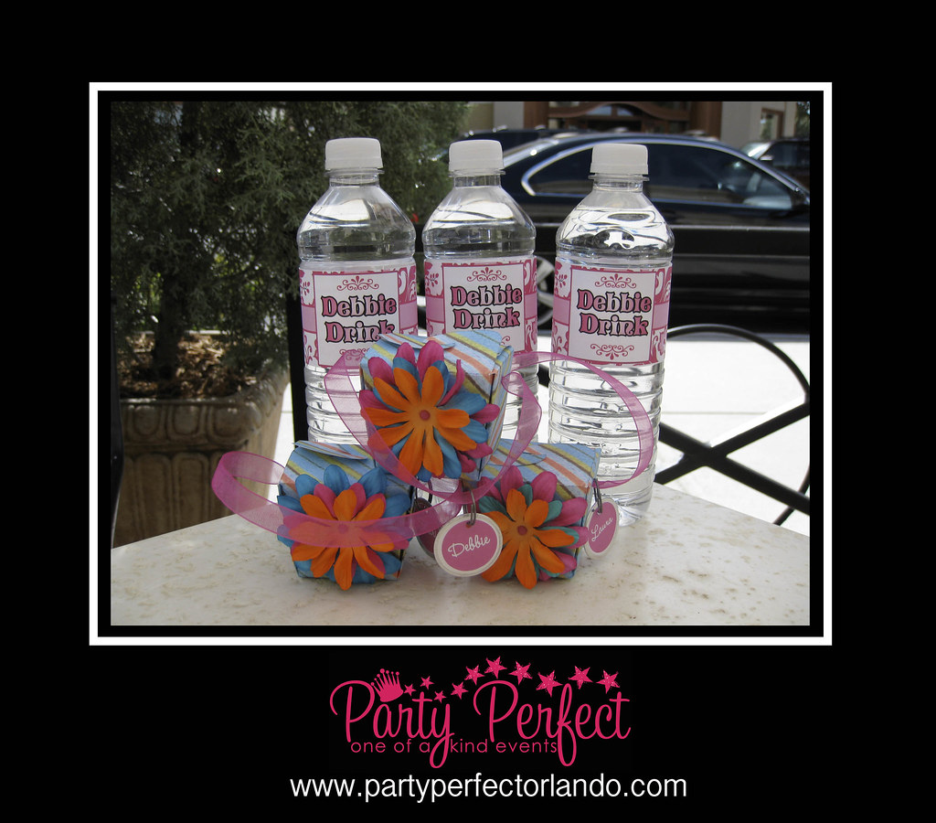 Birthday party favors Personalized water bottles and handm… Flickr