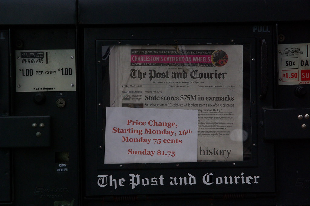 The Post and Courier rack price increase Ken Hawkins Flickr