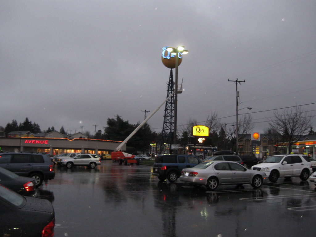 Holman Road QFC I think the guy on the cherrypicker was re… Flickr