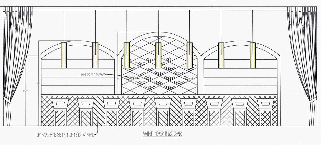 CAD Elevation of Wine Bar AutoCAD drawing of Wine Bar Flickr