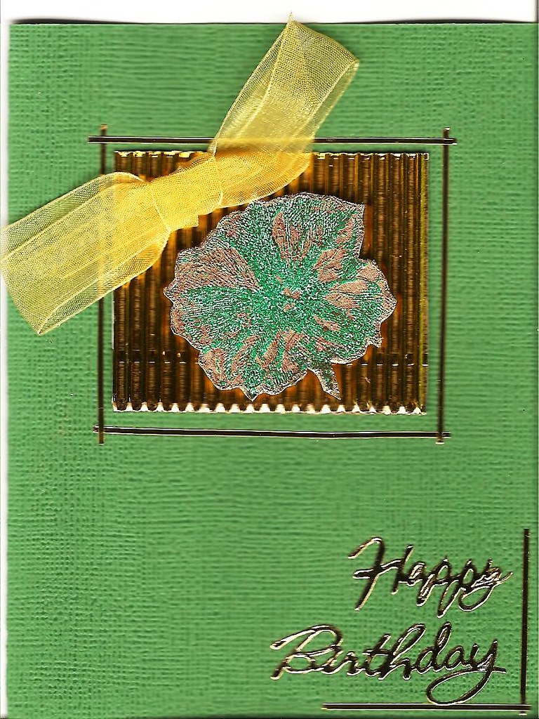 Heat embossed Stamped Image 2009.03.26 Birthday greetings … Flickr