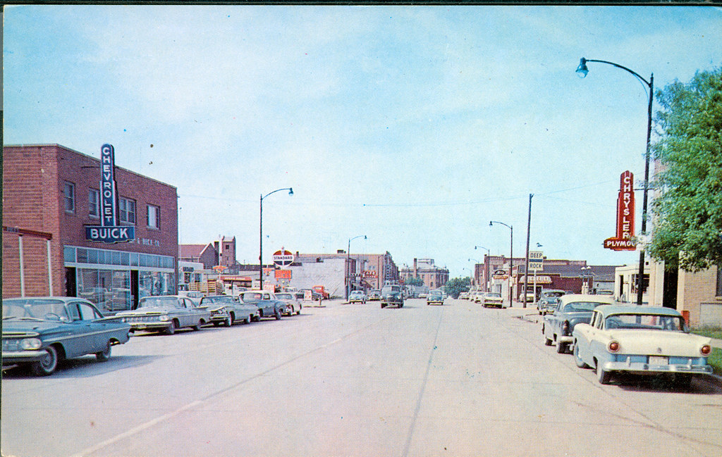 Postcard Red Lake Falls, MN Main Street Postcard Red… Flickr