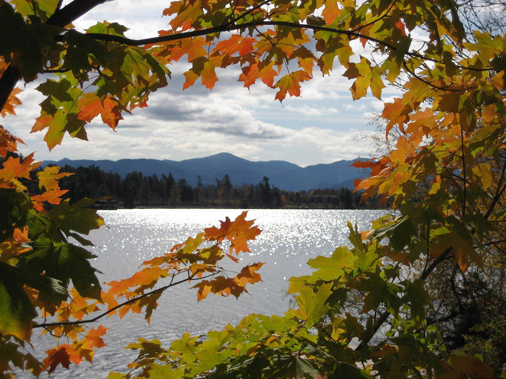 Colorful framed view of Lake Placid Fall in the Adirondack… Flickr