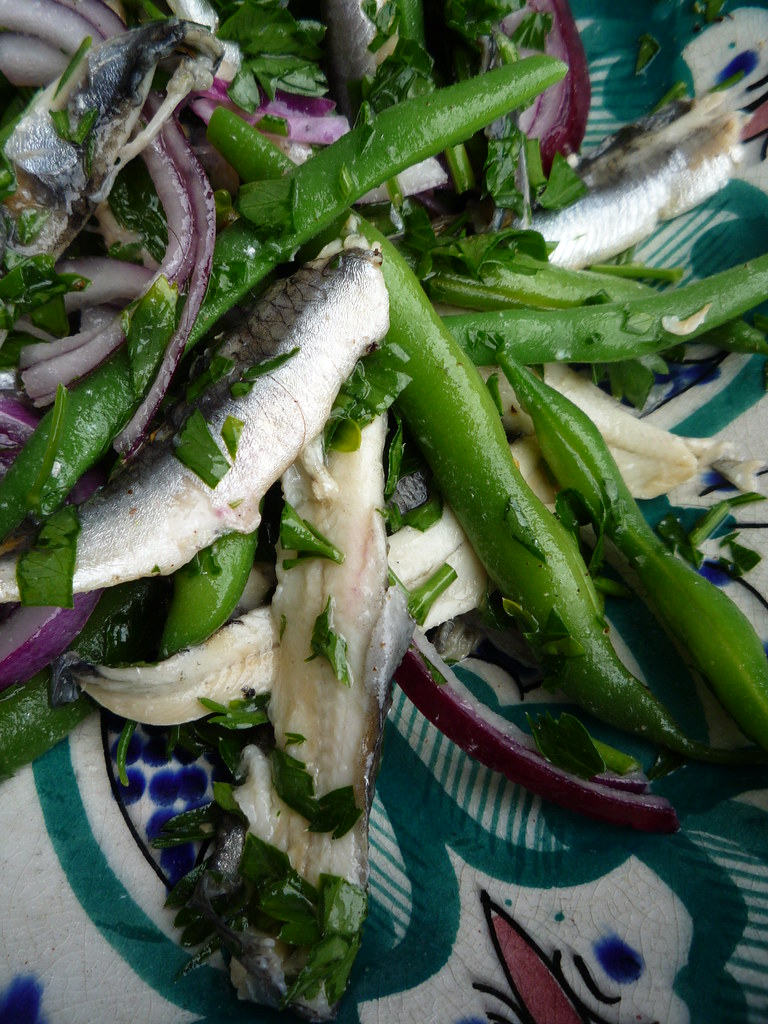 Marinated Anchovy , Green Bean and Red Onion Salad Flickr