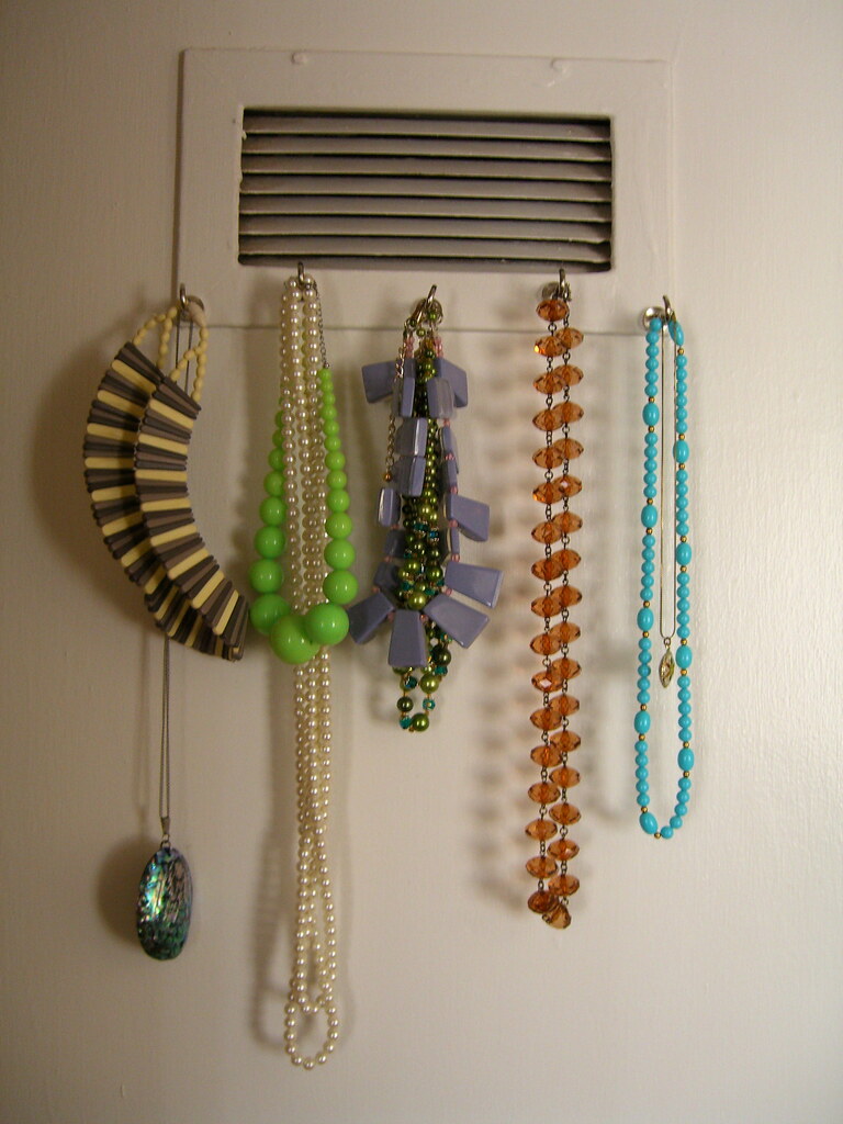 makeshift jewelry display I got some nice hooks t… Flickr