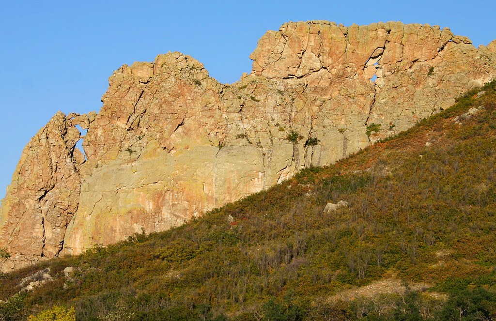 Fin of rock with holes near La Veta CO ThinkLikeABlackBelt Flickr
