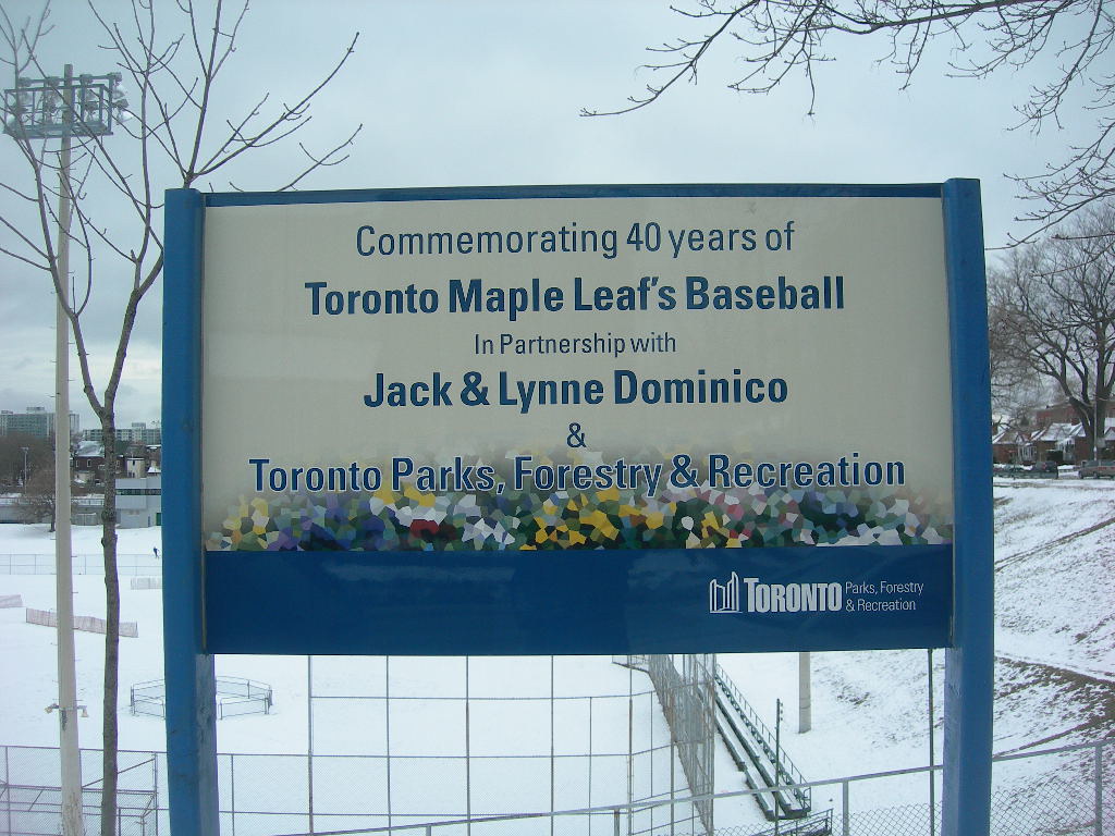 Toronto Maple Leafs Baseball Diamond, Christie Pits Park, Downtown