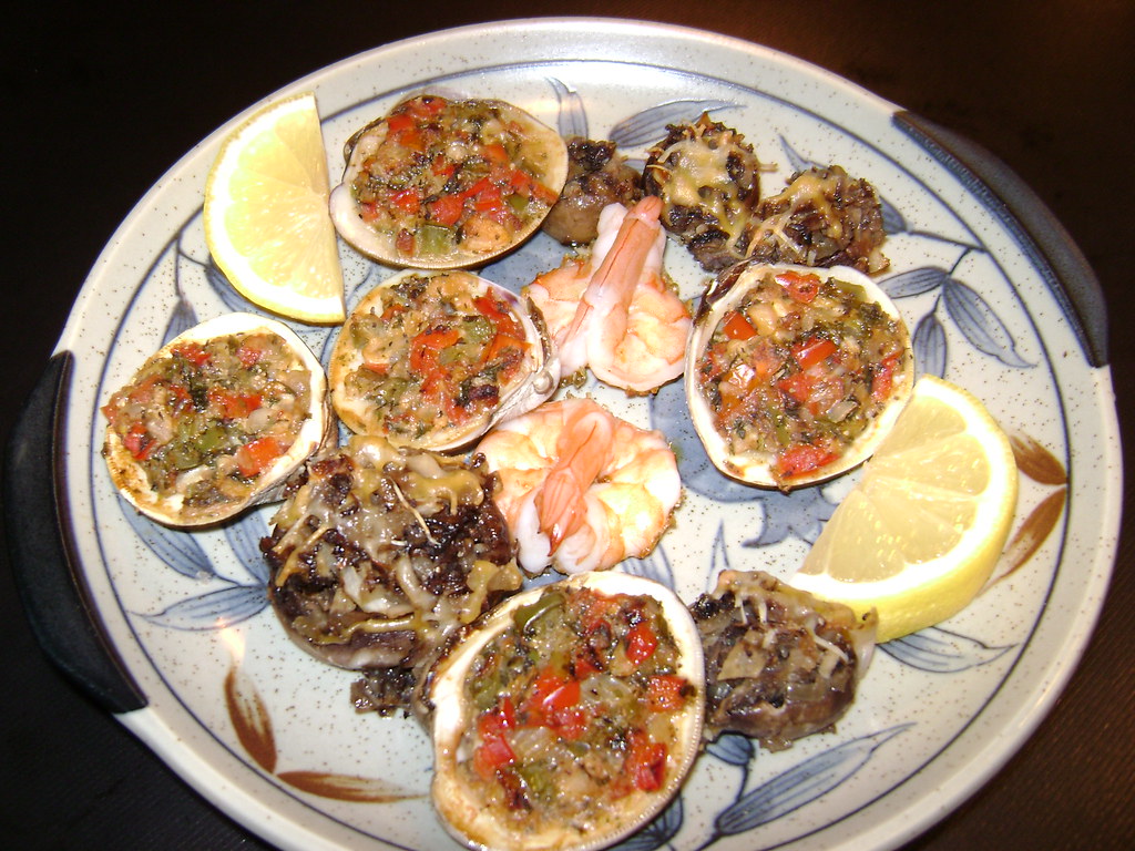 clams casino, morrell stuffed mushrooms and pumpkin seed e… Flickr
