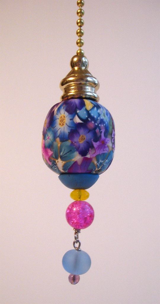 Beaded Fan Pull Fan Pull and polymer clay Sue Gentry Flickr
