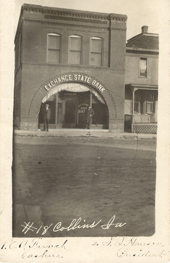 Collins, Iowa, Exchange State Bank a photo on Flickriver