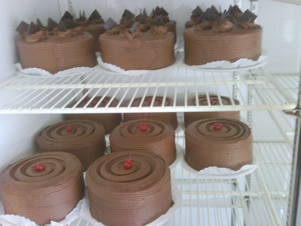Chocolate Layer Cakes at Walls Bakery in Hewlett, New York… Flickr