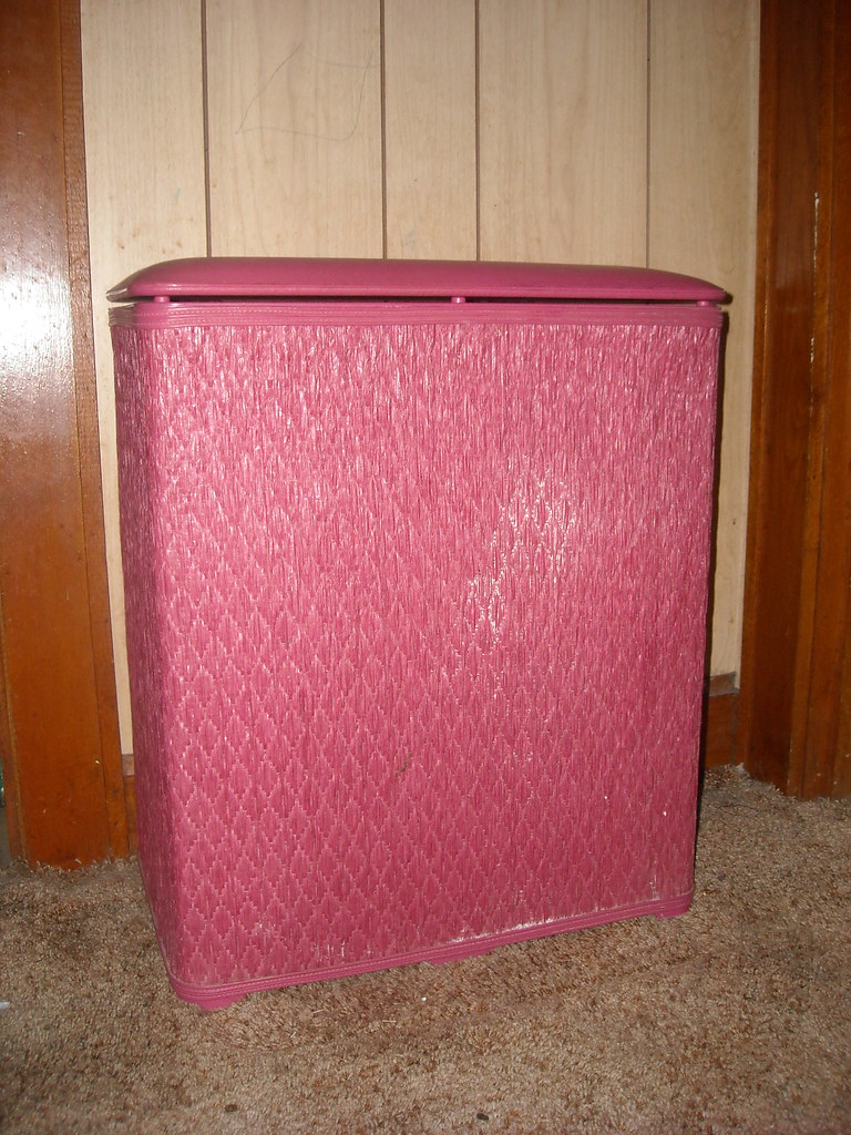 Pink laundry hamper. I got it at the thrift store. I love