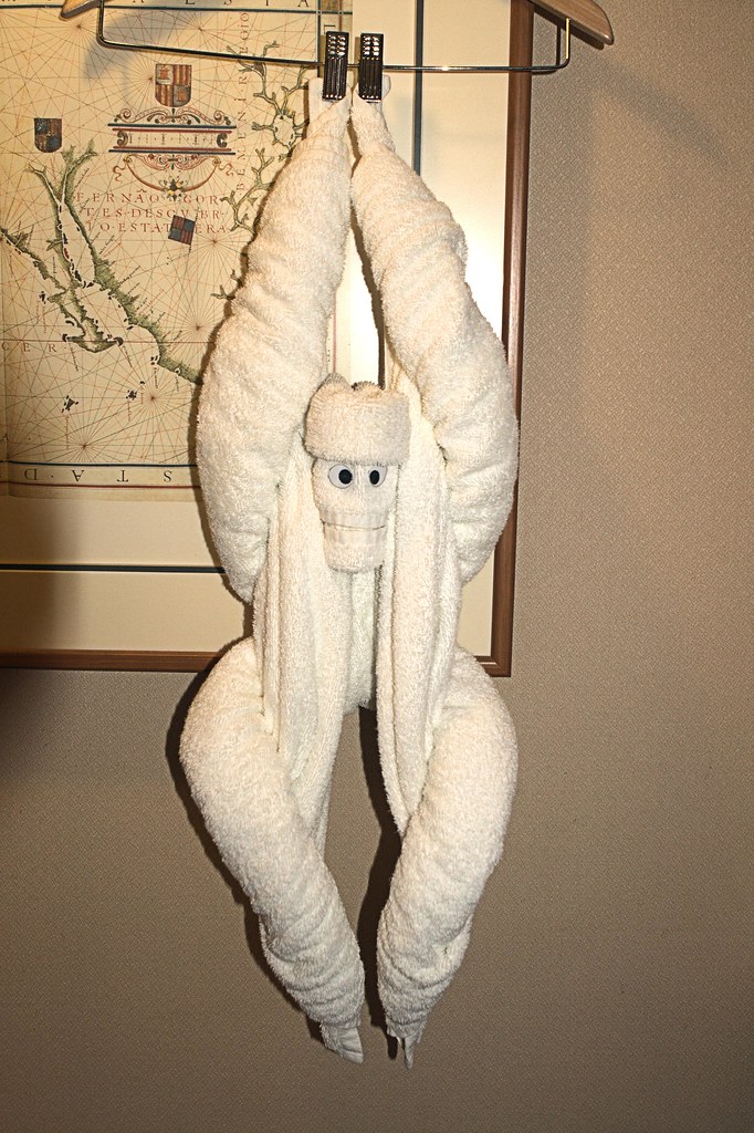 Monkey Towel Sculpture One of the fun highlights of the cr… Flickr