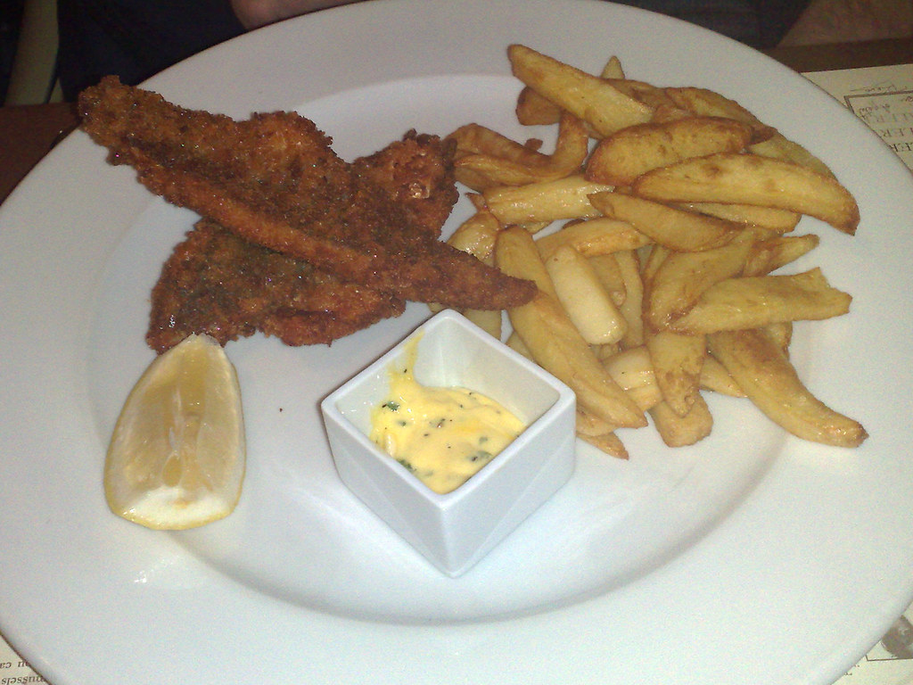 Free deep size sea bass and chips at Chez Pierre, Edinburg… Flickr