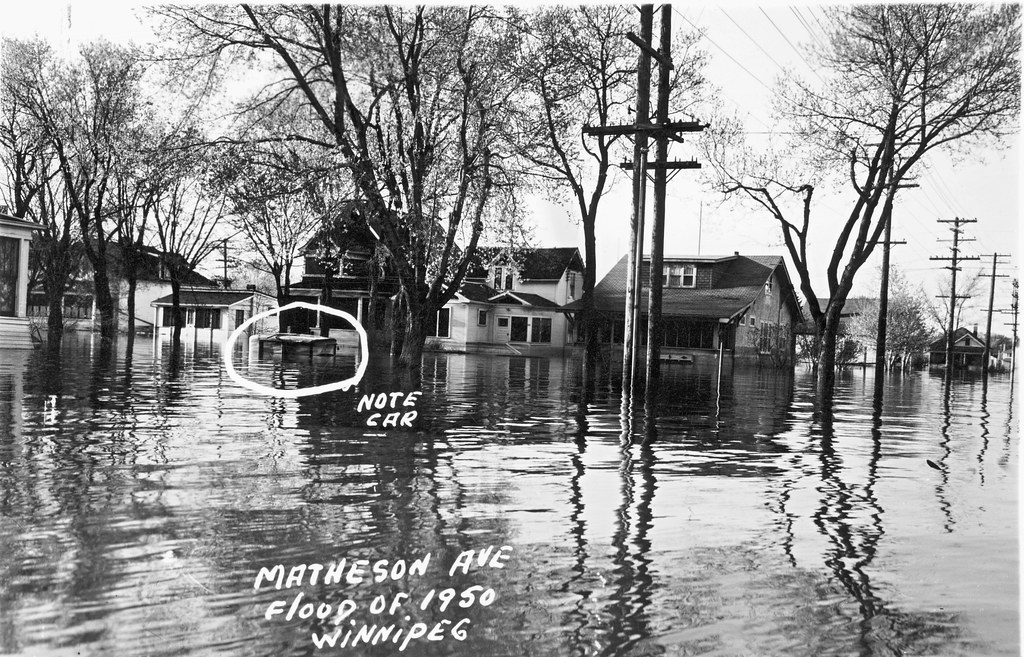 Matheson Ave., Flood of 1950, Winnipeg This appears to be … Flickr