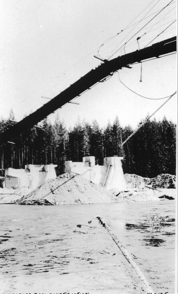 Leaburg Oregon Leaburg Dam Construction, showing swinging … curtis