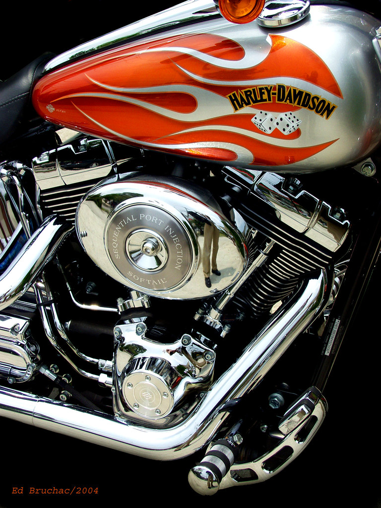 Harley Davidson custom paint job Edouard Bruchac Flickr