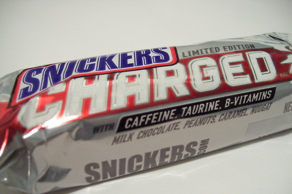 Snickers Charged, Limited Edition, Chocolate Bar with Caffeine, Taurine