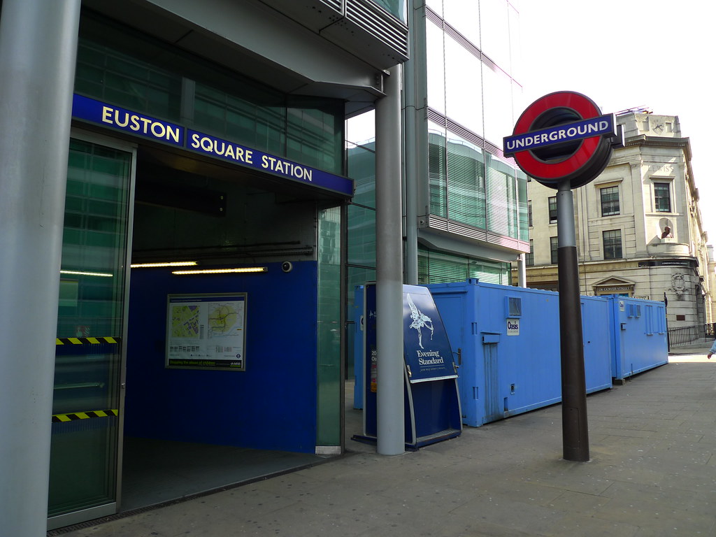 Euston Square station The entrance on the south side of Eu… Flickr