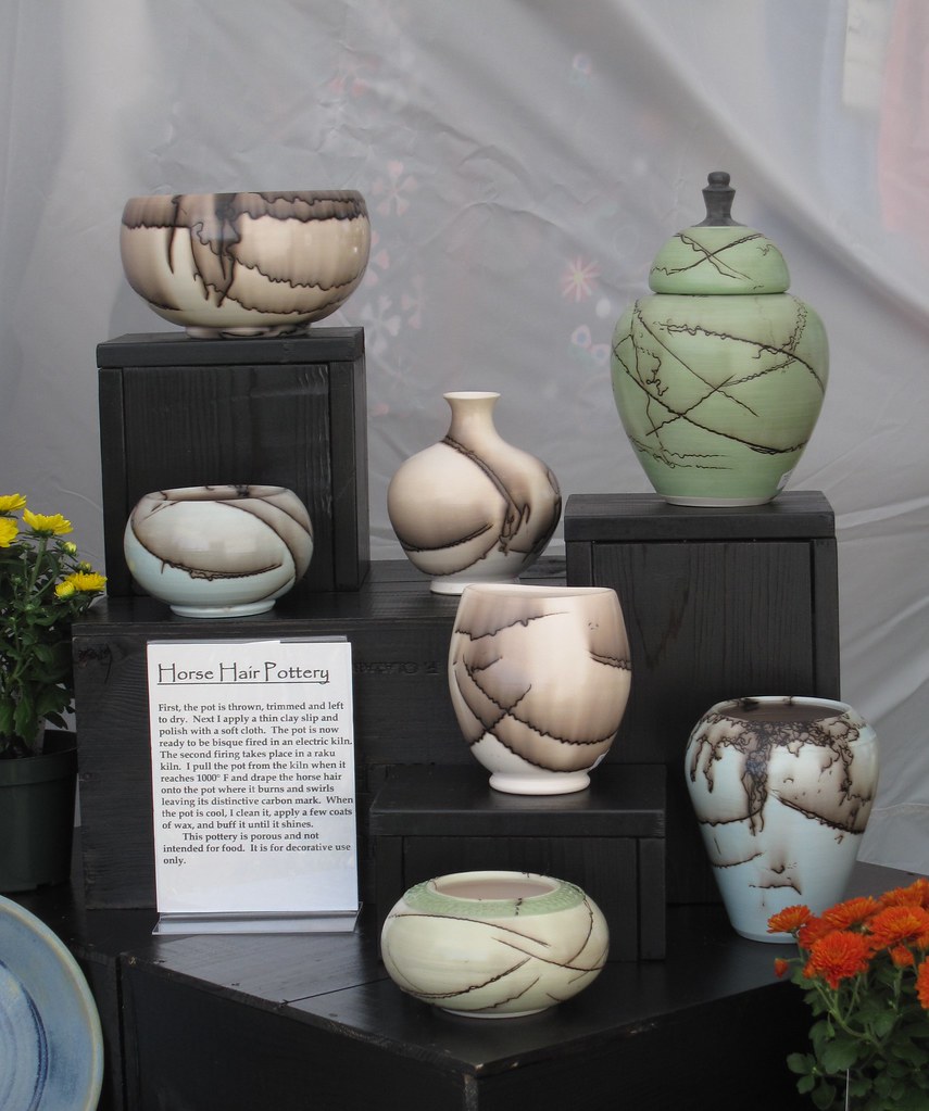 Horse hair pots Sue Adler Flickr
