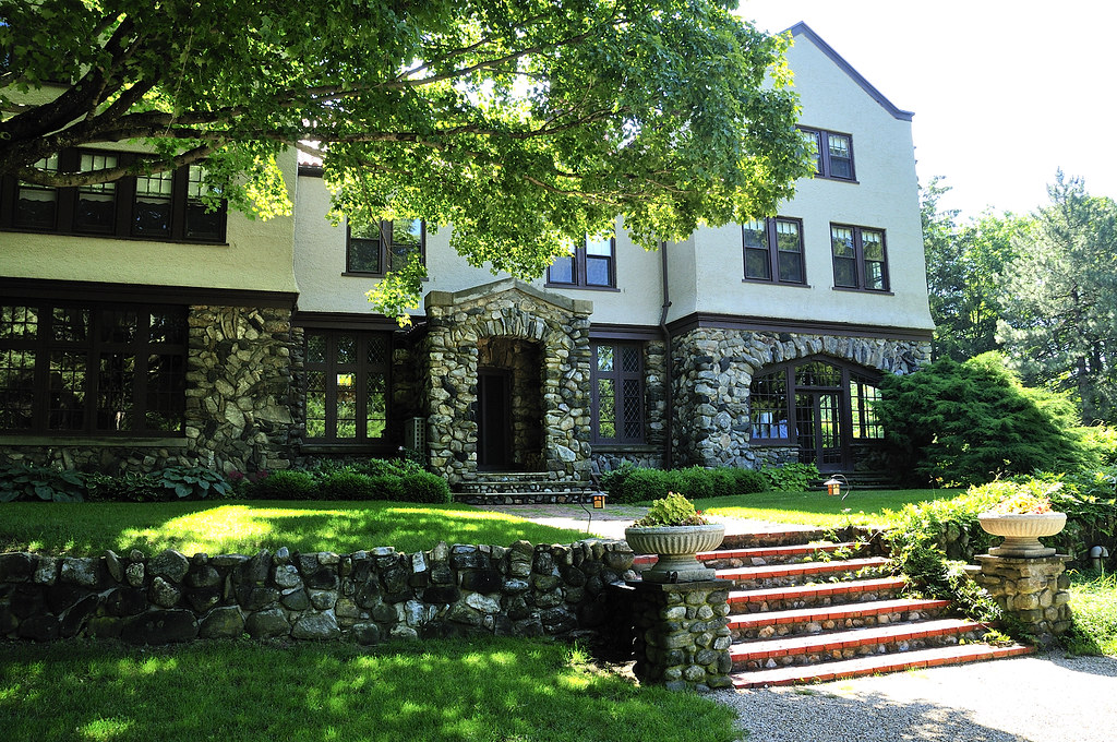 Rock Hall, Colebrook, Connecticut The front entrance. billandkent