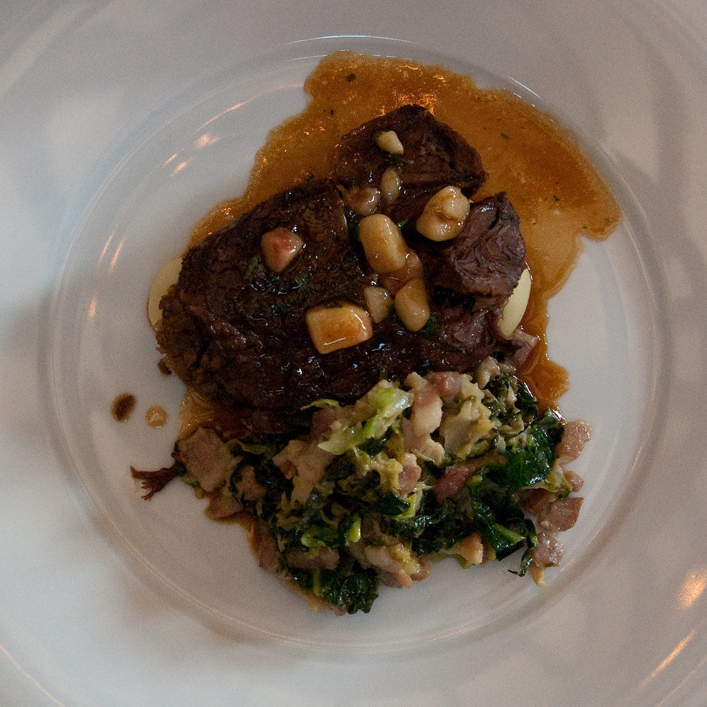 Slow Cooked Blade of Beef with bone marrow gravy
