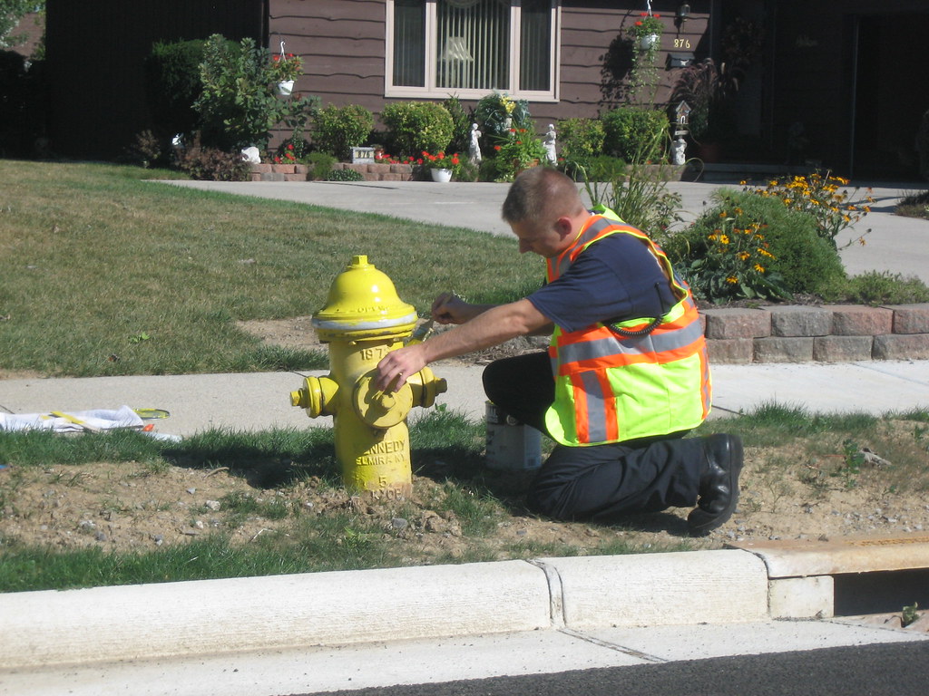 Tony Kroeger Painting Fire Hydrants Bath Twp. Fire Dept. Flickr