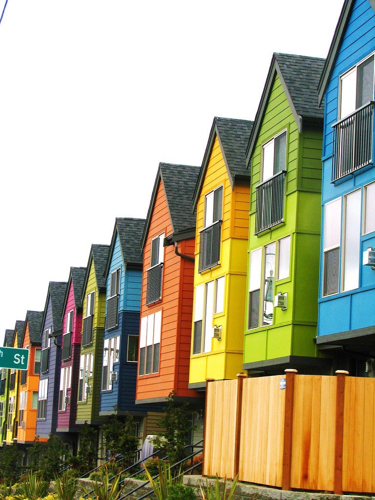 rainbow houses I was on my way to gasworks park with the b… Flickr