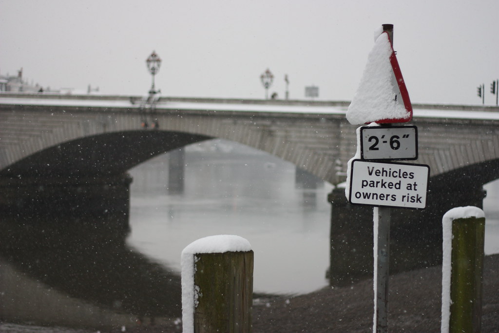 "Vehicles parked at owners risk" Putney Bridge Phil Trease Flickr