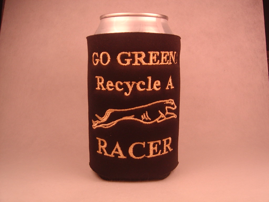 GO GREEN Recycle A RACER Black Can Koozie Diane Grimes Flickr