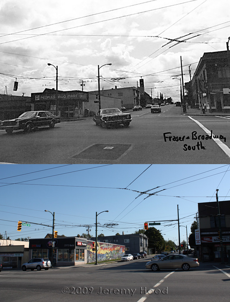 Fraser St at Broadway 1980s/2009 Not much has changed in… Flickr