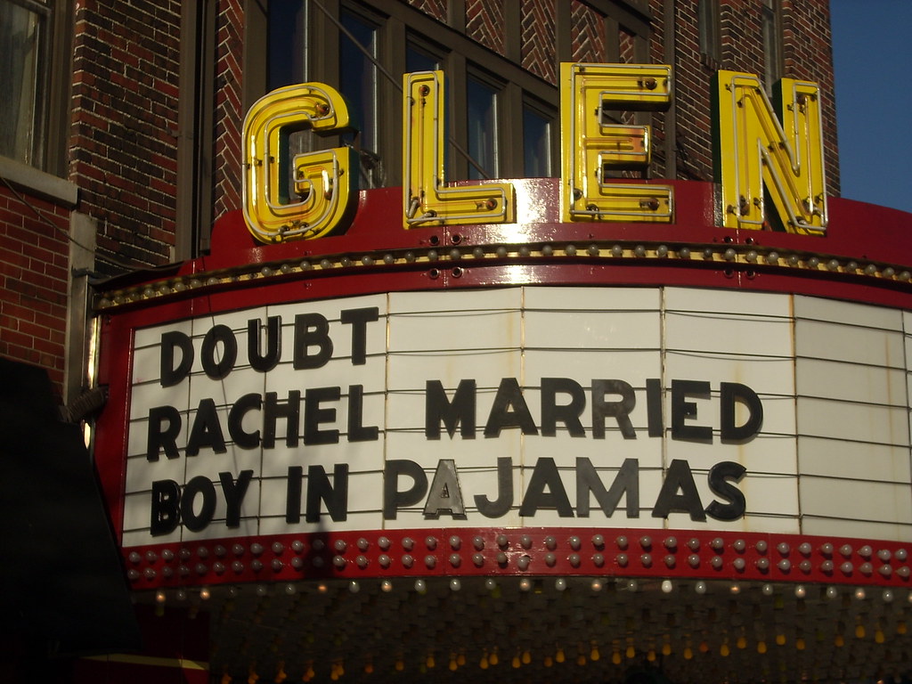 GlenArt Theatre, Glen Ellyn, IL Colorful marquee. I