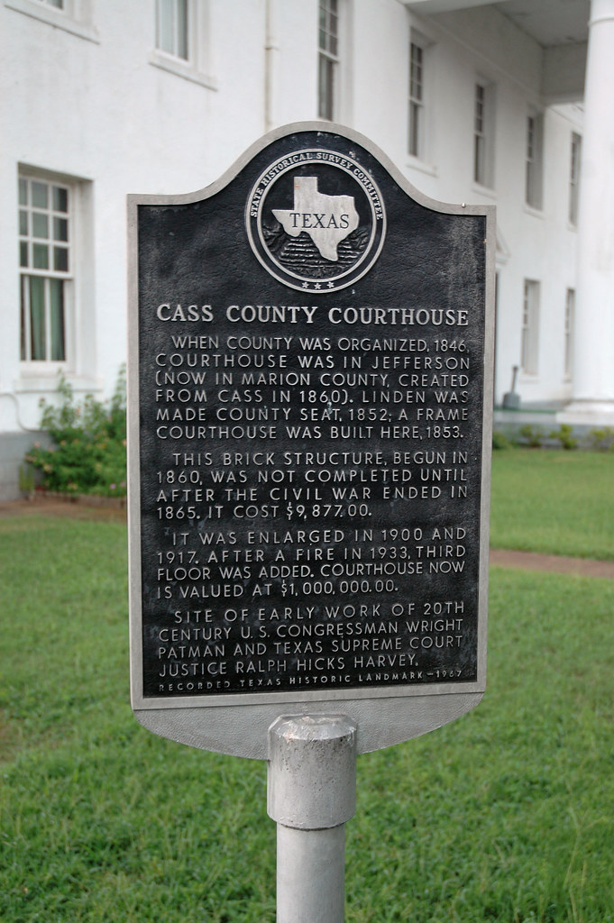Cass County Courthouse Historical marker located in Linden… Flickr