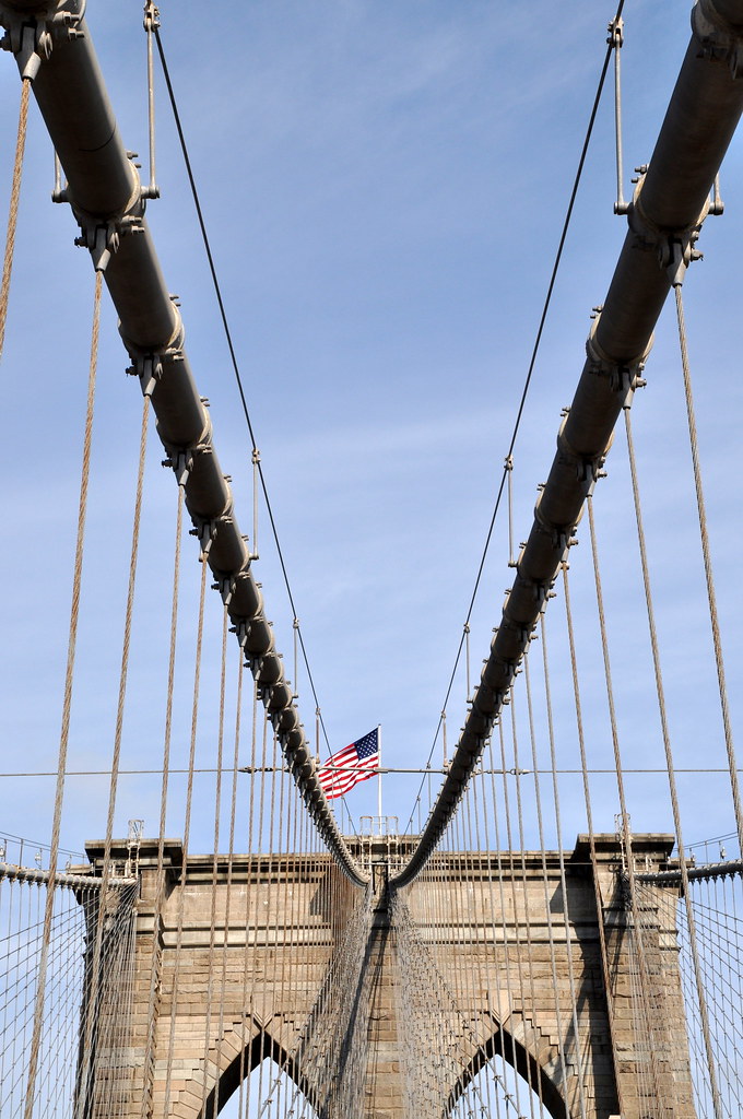 Suspension Bridge On the Brooklyn Bridge in New York City.… Kevin