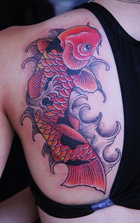 Koi-Fish-Orange-Tattoo-Design-On-Shoulder | Tattoo Design Of… | Flickr 320_x_201_jpg