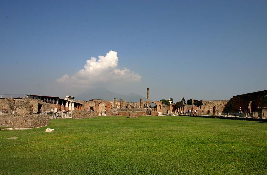 The Forum of Pompeii The city center of Pompeii. Note the … Flickr