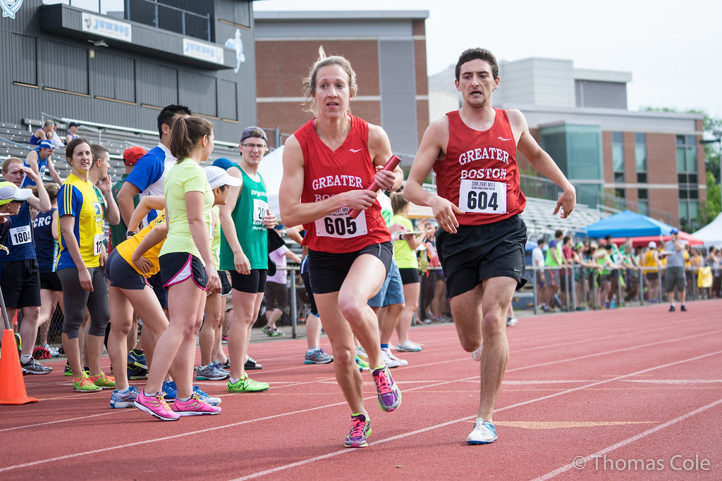Laura Paulsen, Greater Boston Track Club, takes the handof… Flickr