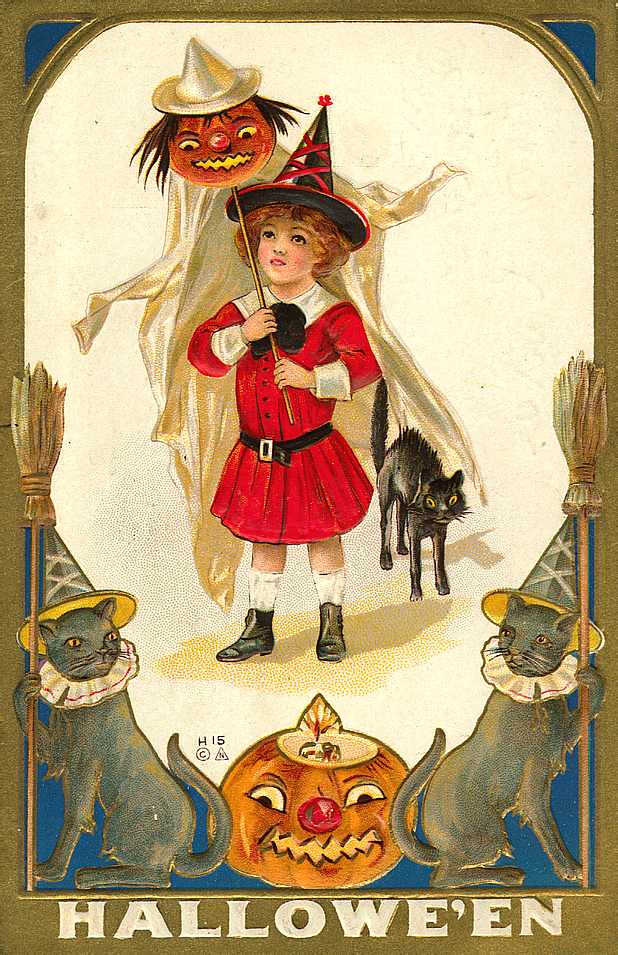 Vintage Halloween Postcard Free to use in your Art only, n… Flickr