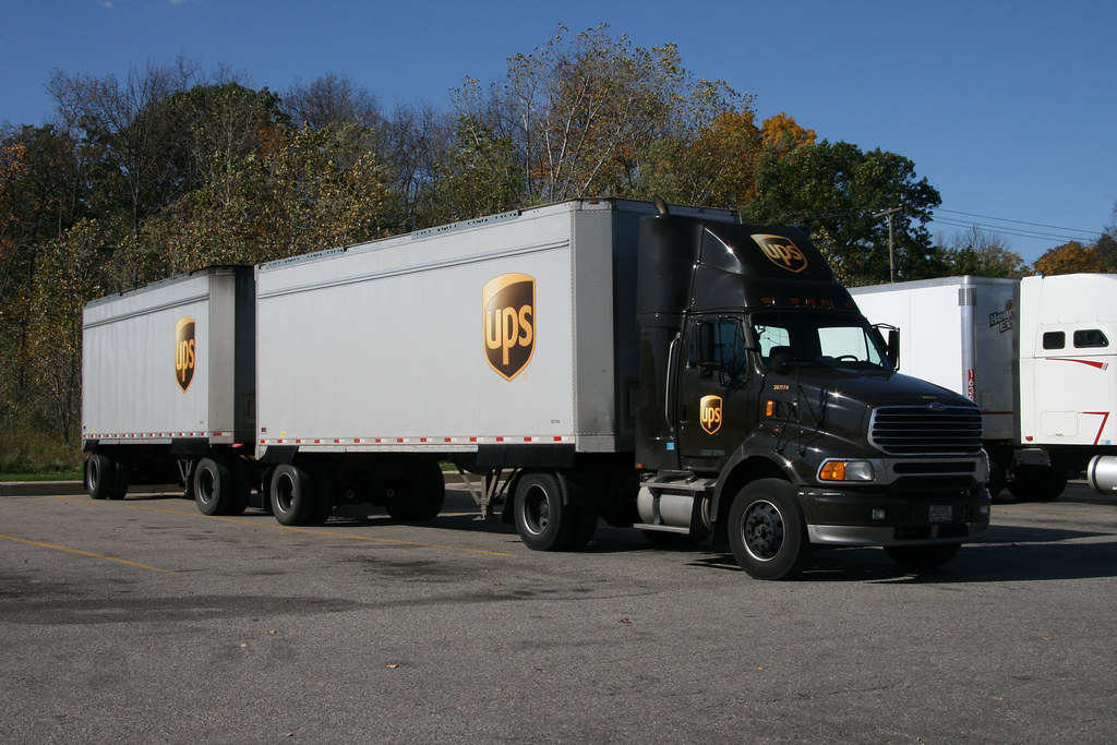 Ford Sterling UPS truck Double trailer UPS truck Flickr