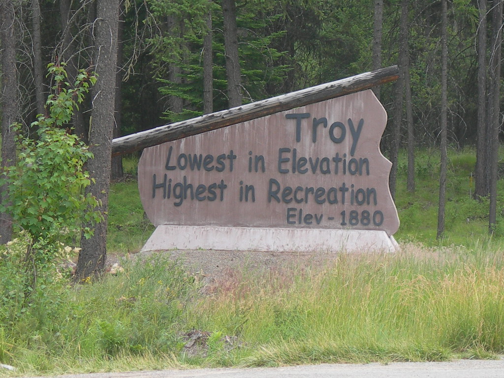 Troy Montana Sign Troy lies near the lowest point … Flickr