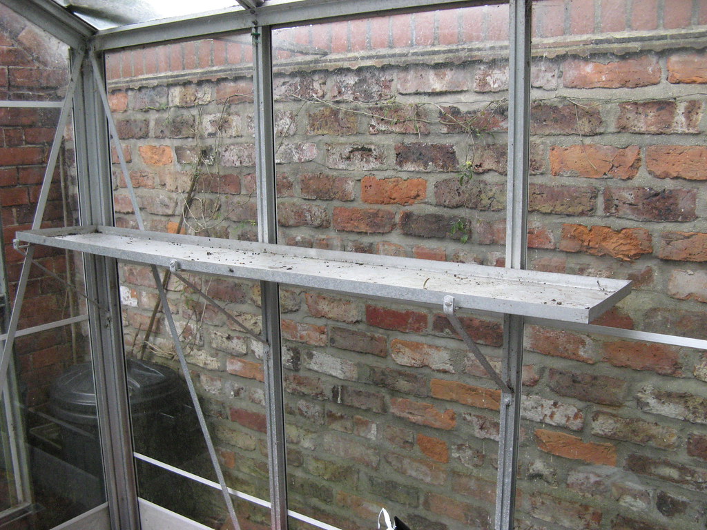 Greenhouse shelving and brackets Sue Orchard Flickr