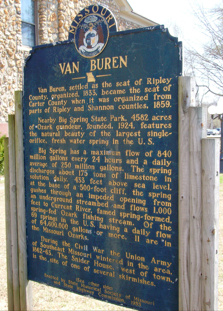 Van Buren Marker (Van Buren, Missouri) Located on the grou… Flickr