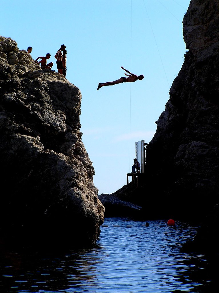 Have a go cliff diving, Dubrovnik city walls tina j whitmore Flickr