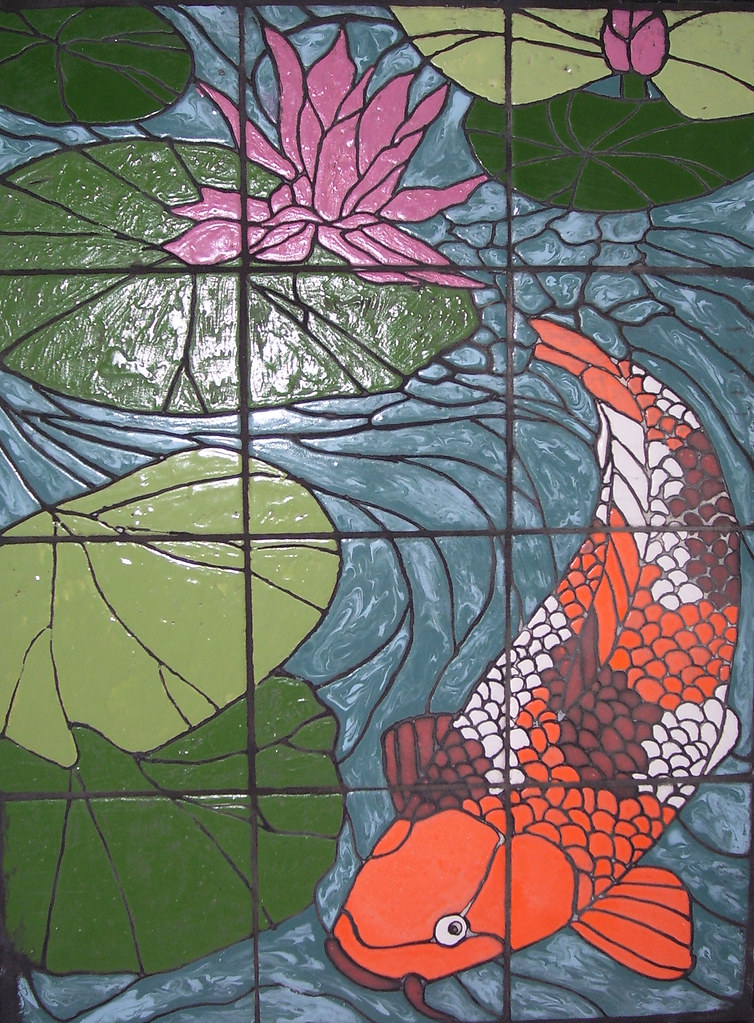 Koi Pond Mural Handmade Tile Murals made by Candace Murgui… Flickr