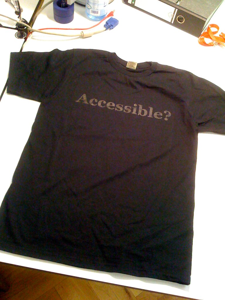 TShirt Note the black print on a black shirt "Accessible… Flickr